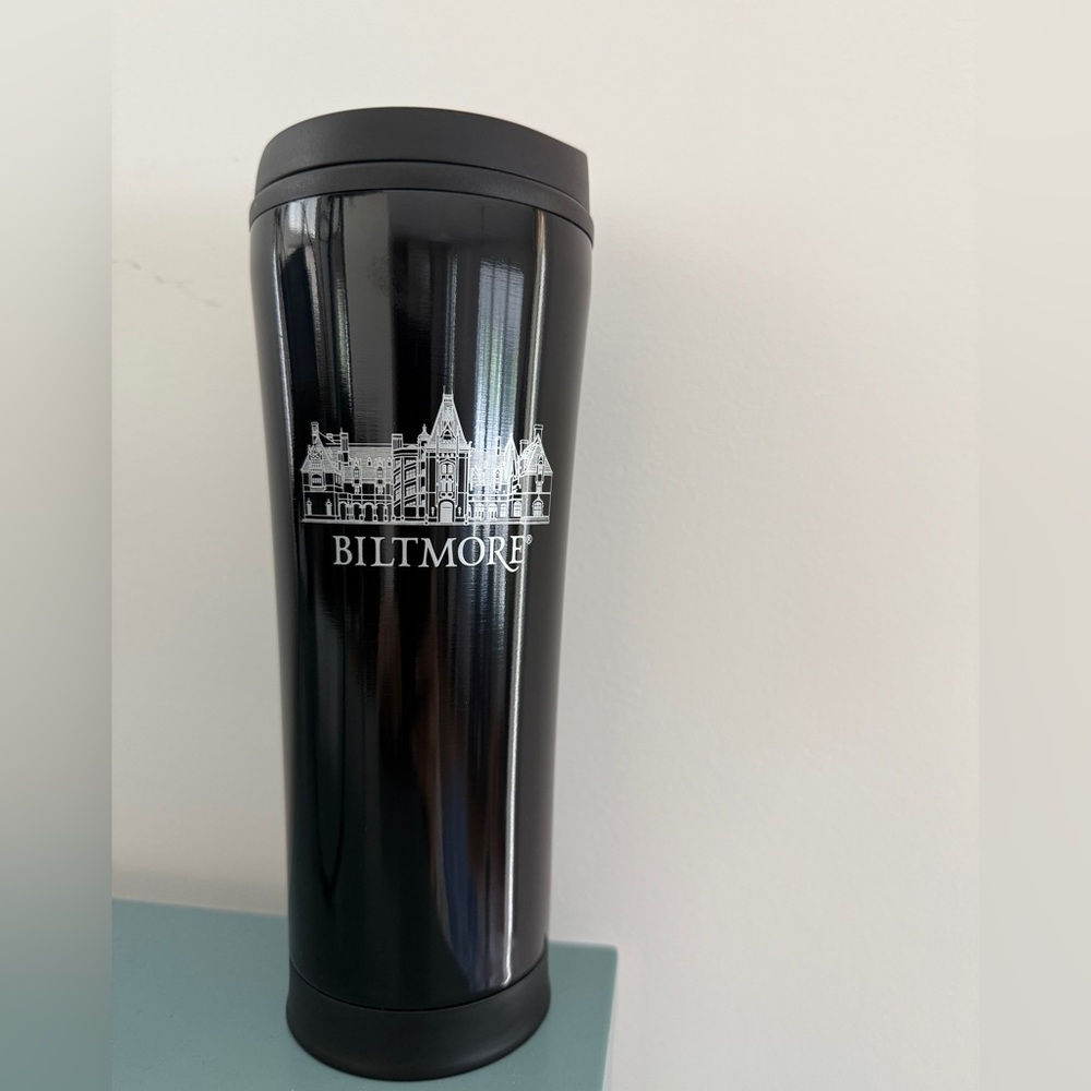 Biltmore Estate lightweight black travel mug 18 oz
